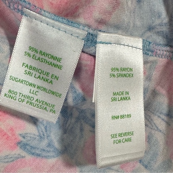 Lilly Pulitzer Pajama NWT PJ Long Sleeve Top Bondi Blue My Little Peony XSmall - Picture 6 of 10